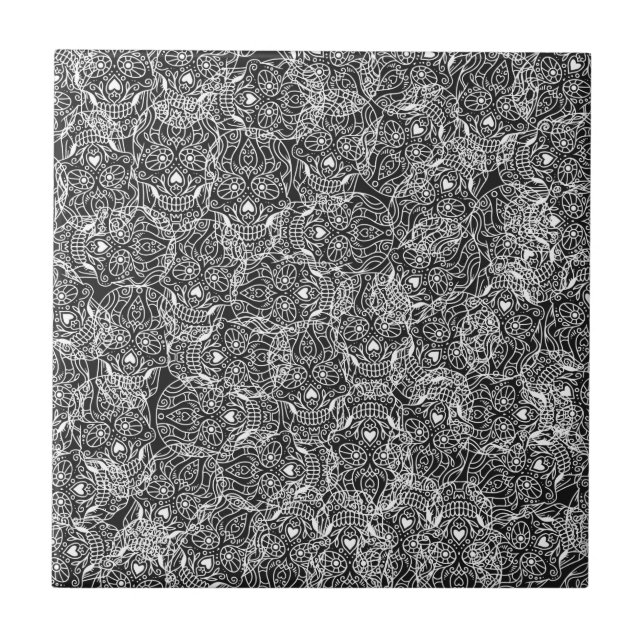 Döskallar av vitsocker    kakelplatta (Framsidan)