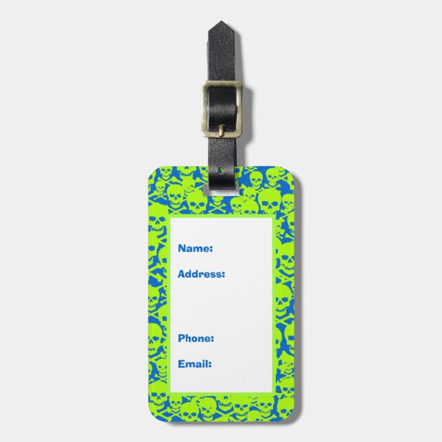 Döskallar Bagagebricka (Vertikal Framsida)