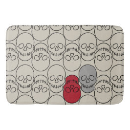 Döskallar - Benvit och Fladdermus Black Badrumsmatta