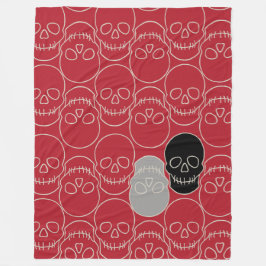 Döskallar - Blod - Bone White Fleecefilt