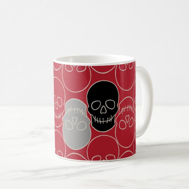 Döskallar - Blod - Bone White Kaffemugg (Framsida höger)