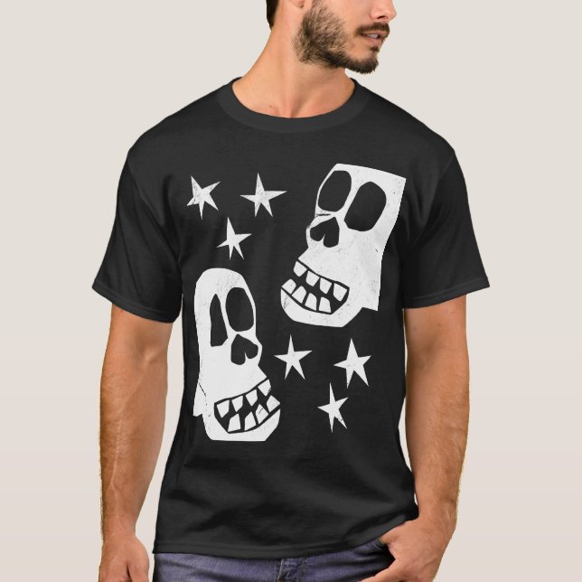 Döskallar Diameter De Los Muertos Halloween Tee Shirt (Framsida)