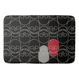 Döskallar - Fladdermus Black and Bone White Badrumsmatta