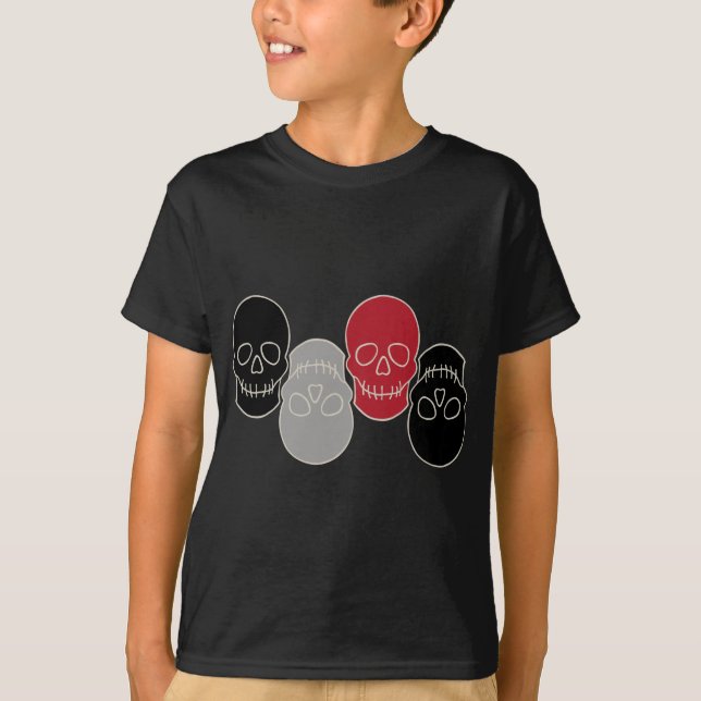 Döskallar - Fladdermus Black and Bone White T Shirt (Framsida)