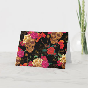 Döskallar för blommigt kort