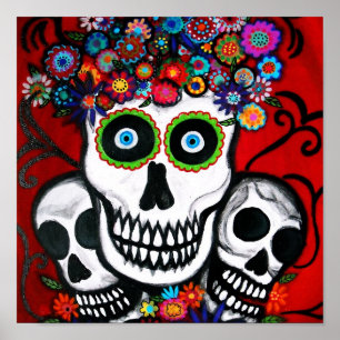 Döskallar för day of the dead 3 poster