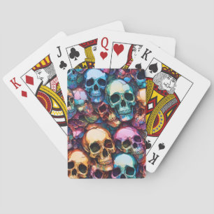 Döskallar för funky casinokort