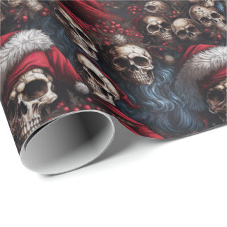 Döskallar för Gothic Pirat Santa Menacing jul Presentpapper
