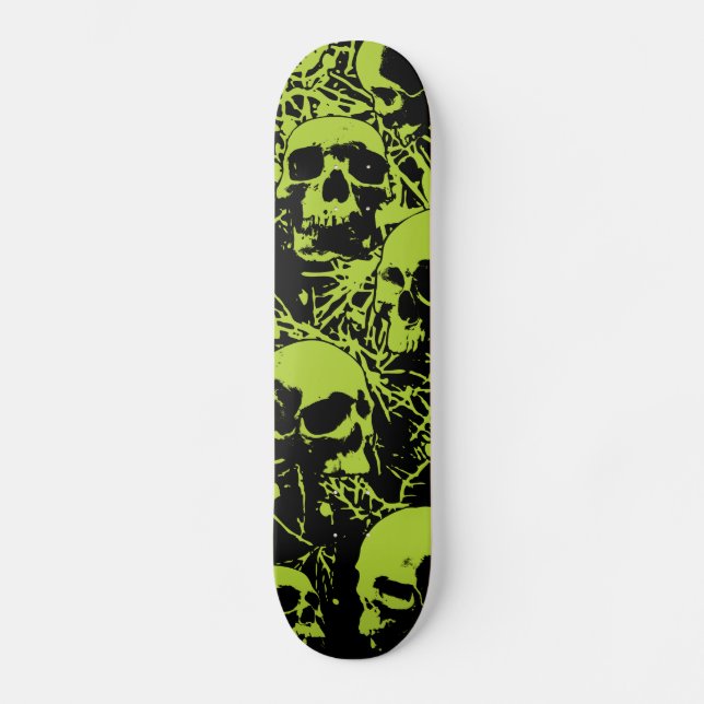 Döskallar för grönt Grunge Mini Skateboard Bräda 18,7 Cm (Framsida)