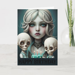 Döskallar för matdagskort, humor, goth, emo kort