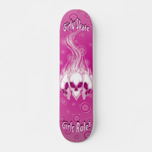 Döskallar för Rosa Old School Skateboard Bräda 21,6 Cm