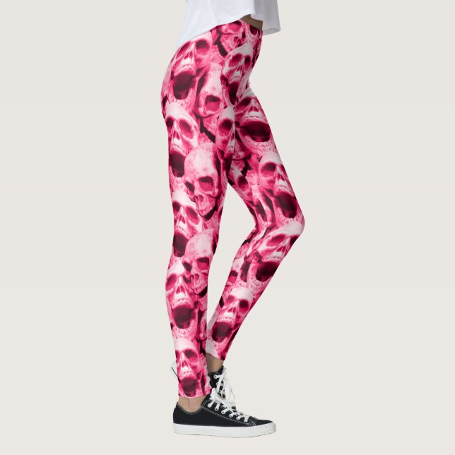 Döskallar för shock rosa leggings (Höger)