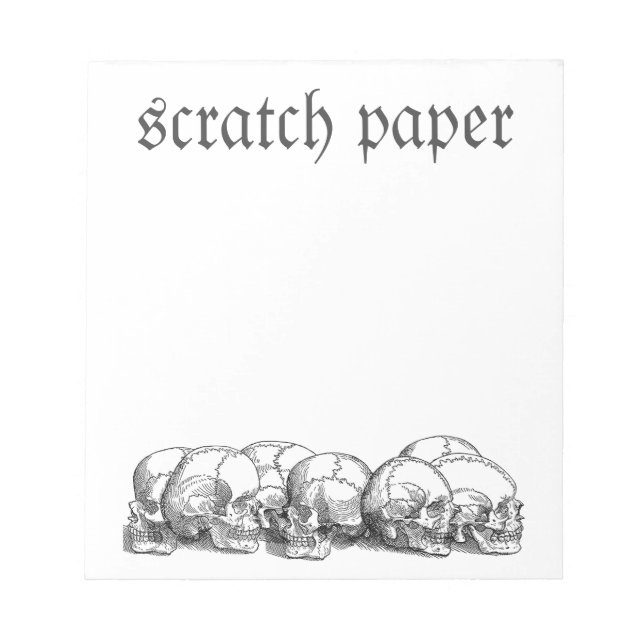 Döskallar för vintage anteckningsblock (Framsida)