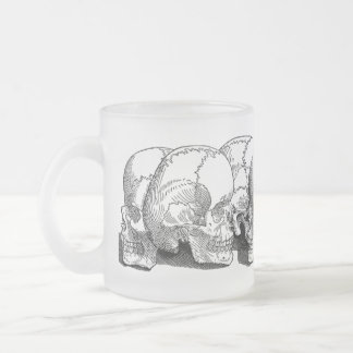 Döskallar för vintage frostad glasmugg