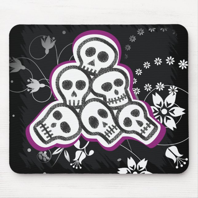 Döskallar Halloween Mousepads Musmatta (Framsidan)