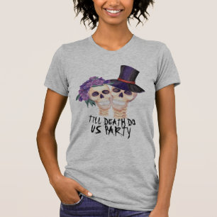 Döskallar Halloween tills döden gör oss Party graf T Shirt