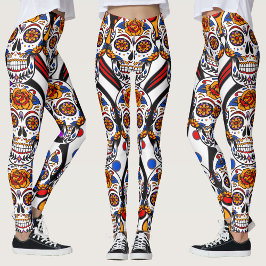 Döskallar Helgdagar Mönster Leggings