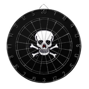 Döskallar i Bones black dartboard Darttavla