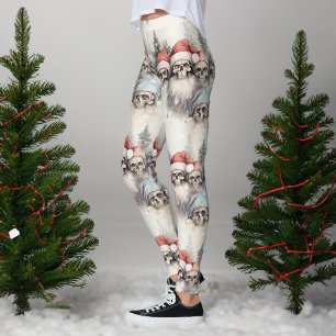 Döskallar i jultomten för vattendjupen Gotham Leggings