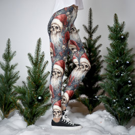 Döskallar i jultomten för vattendjupen Gotham Leggings