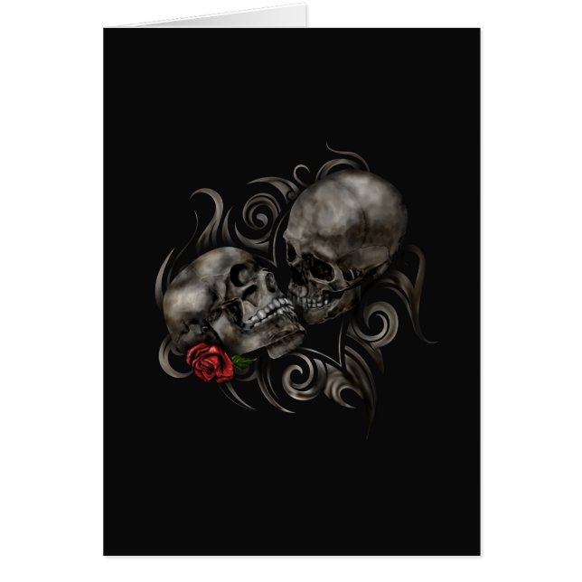 DÖSKALLAR i KÄRLEK Hälsningskort (Framsidan)