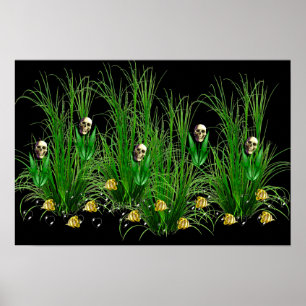 Döskallar i ogräsen poster