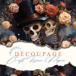 Döskallar Kissing Steampunk Romantic Gothic Bröllo