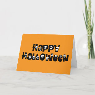 Döskallar-kort för Happy halloween Kort