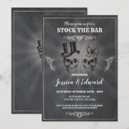 Döskallar Lager Bar Halloween Krita Inbjudan