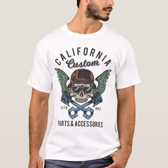 Döskallar med hjälmen Vingar (färg) T-Shirt (Framsida)