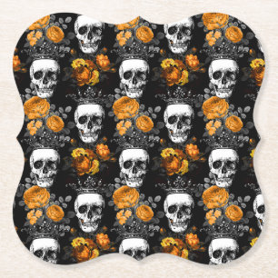 Döskallar med Orange Ro Underlägg Papper