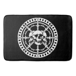 Döskallar med ord badrumsmatta