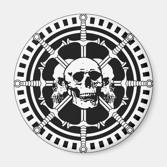 Döskallar med ord magnet (Framsidan)
