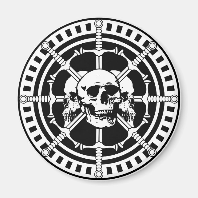 Döskallar med ord magnet (Framsidan)