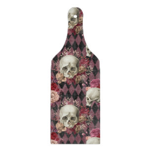Döskallar med ro och rosa purpurfärgat rutigt