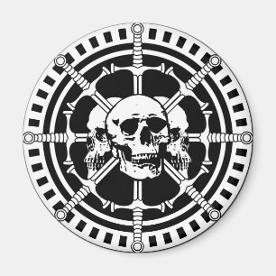 Döskallar med svärd magnet