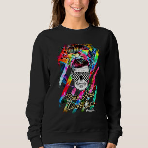 Döskallar Messy Bun Tävla Tävling Hair Dont Care T Shirt