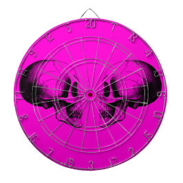 Döskallar Metall Cage Rosa Dartboard Piltavla