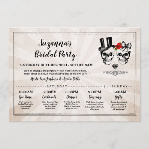 Döskallar Möhippa Itinerary Bachelorette Ro Inbjudningar