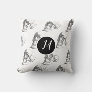 Döskallar Monogram Dekorativ kudde