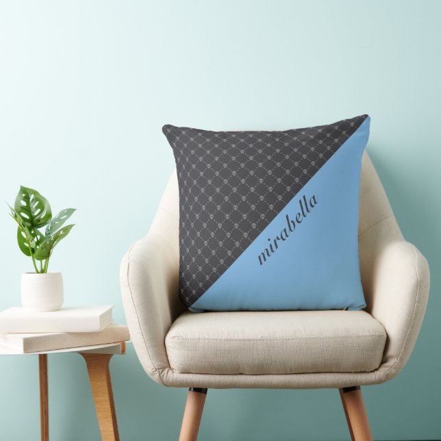 Döskallar Mönster Monogrammed Dekorativ kudde (Stol)