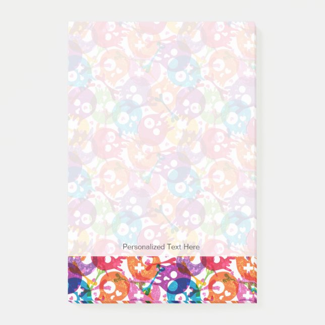 Döskallar mönster post-it block (Framsida)