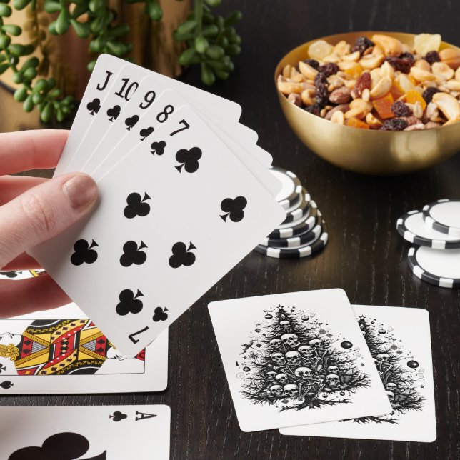 Döskallar och ben i Svarta Julgran Casinokort (På plats)