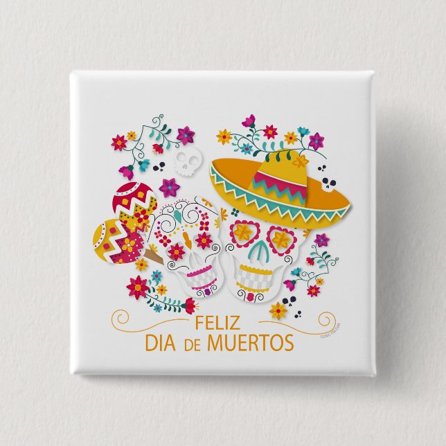 Döskallar och blommor från party knapp (Framsida)