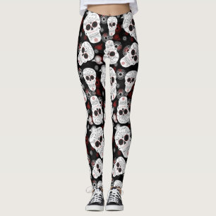 Döskallar och blomsterbaljor leggings