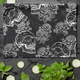 Döskallar och Chalk Ro | Gothic Glam Funky Grunge Kökshandduk