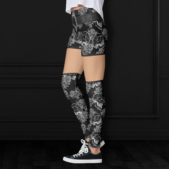 Döskallar och Chalk Ro | Gothic Glam Funky Grunge Leggings (Skapare uppladdad)