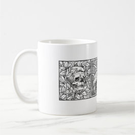 Döskallar och Daffodils Macabre Art Kaffemugg