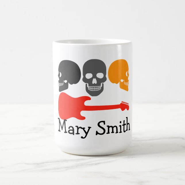 Döskallar och gitarrer kaffemugg (Center)