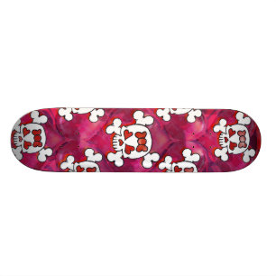 Döskallar och hjärtaflicka skateboard bräda 20 cm